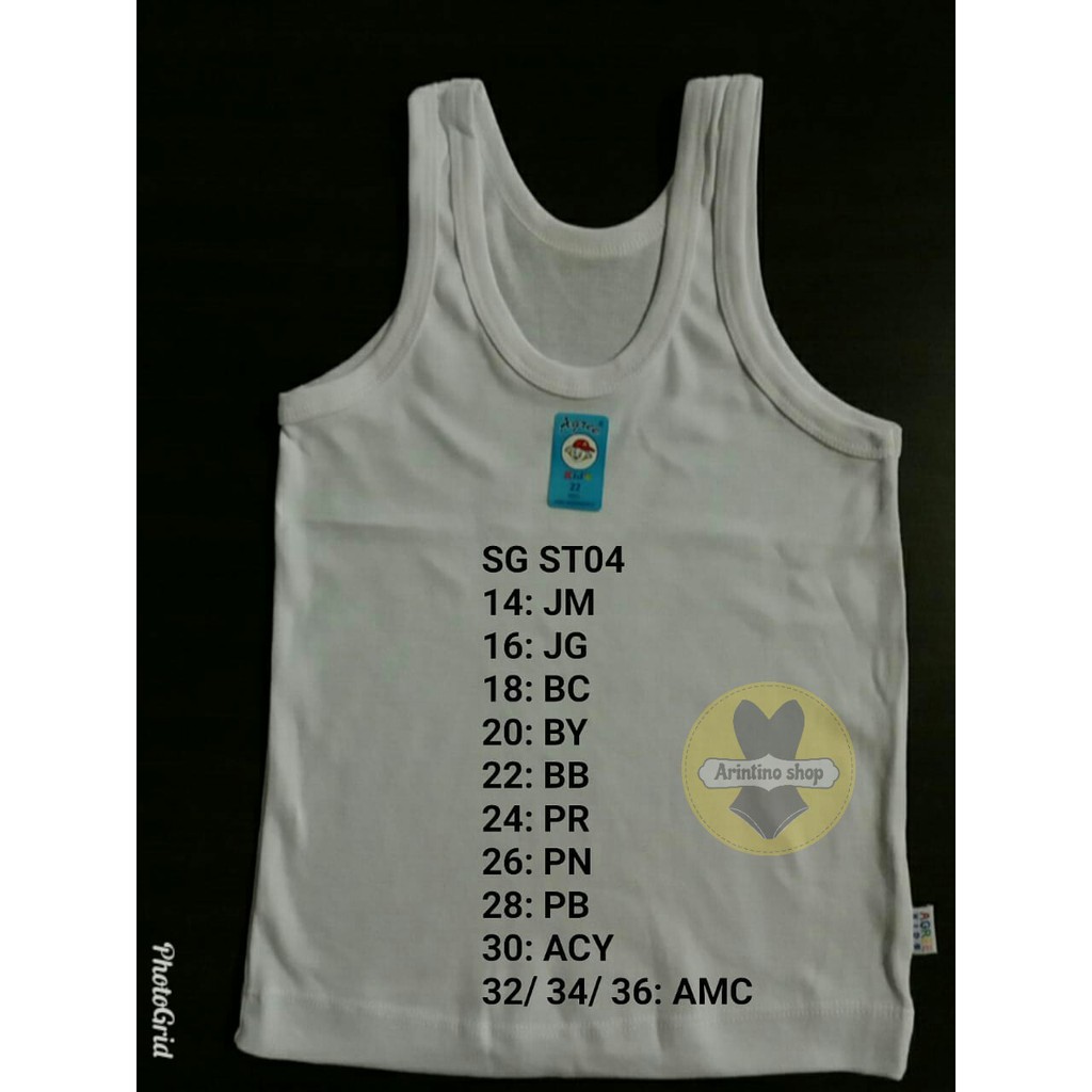 Singlet Agree Kids ST04 TANPA RENDA | Kaos Dalam Anak Balita |tty