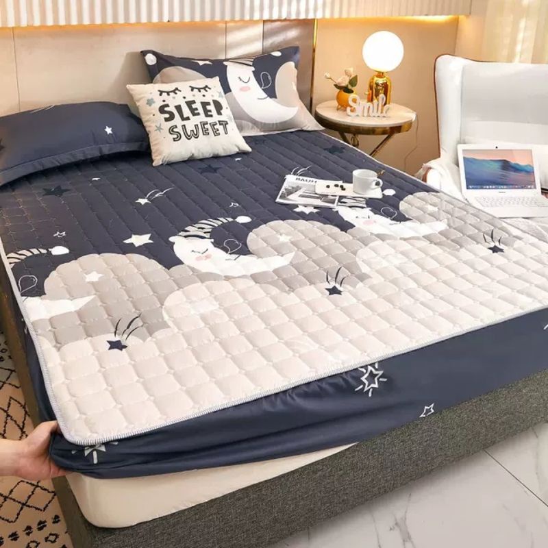 Sprei Waterproof / Sprei Protektor bermotif  ukuran 180x200cm-Motif malam