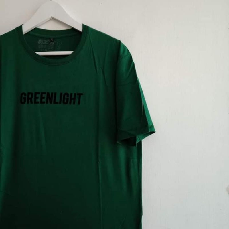 KAOS GREENLIGHT DISTRO SURFING PRIA BIG SIZE WARNA HIJAU BOTOL