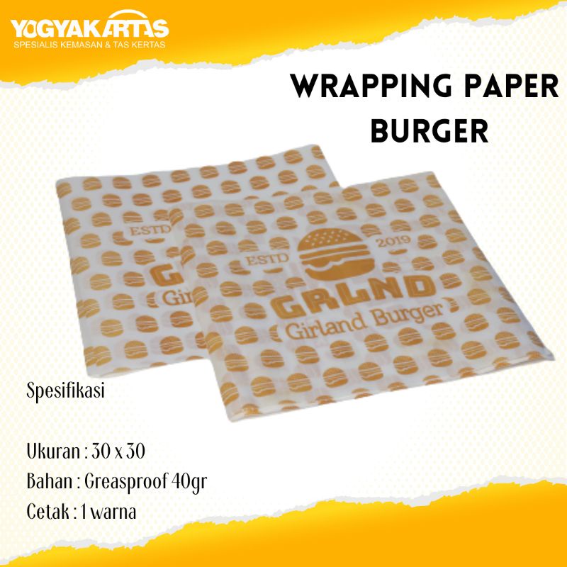 

YKTS - Wrapping Paper Burger / Kertas Alas