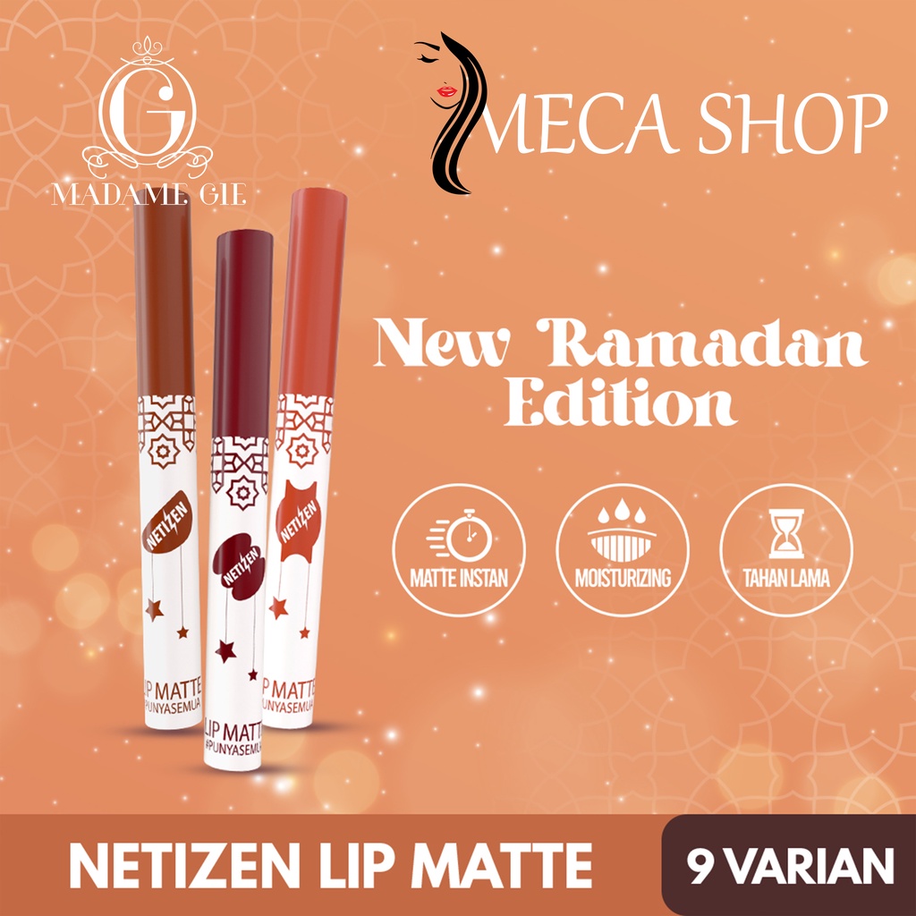 Madame Gie Lip Matte Netizen +62 - Make Up Lipstick | Lip Cream