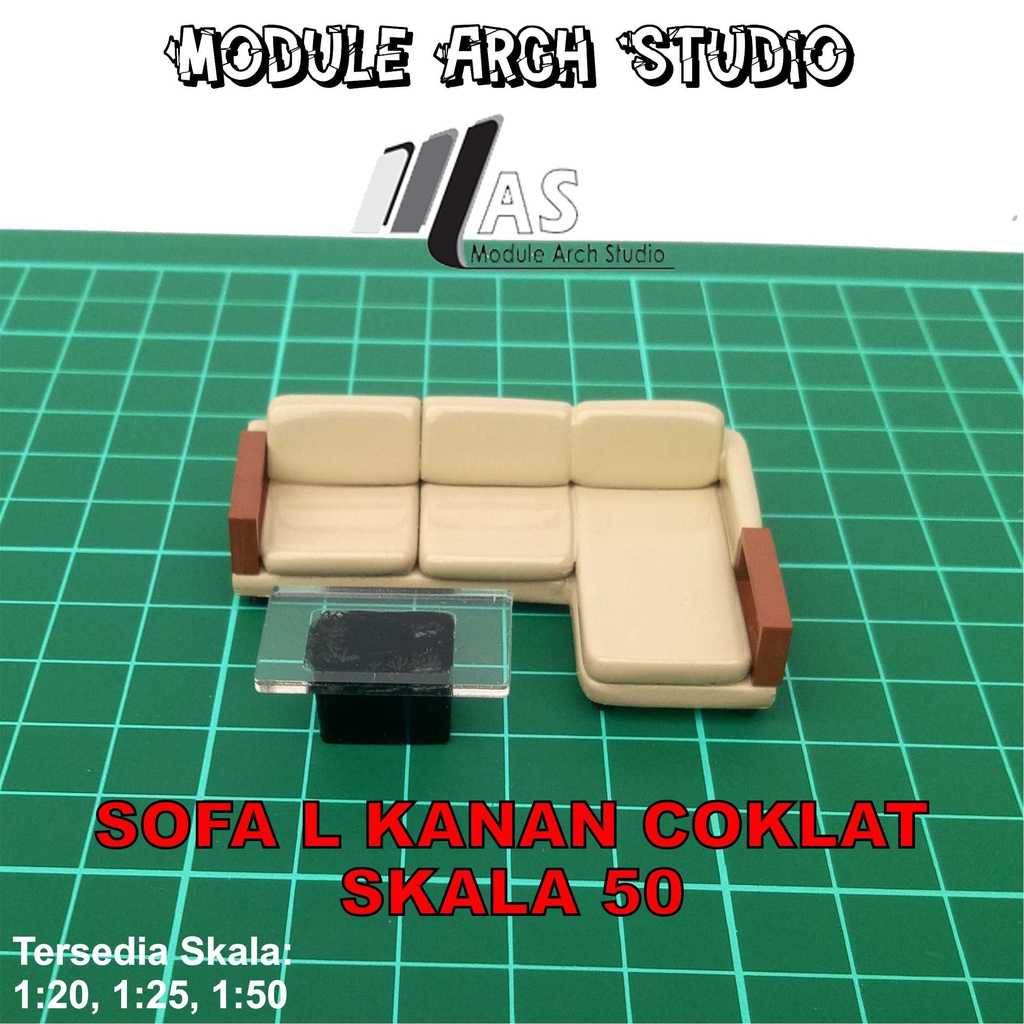 Maket Sofa L Skala 50 - Miniatur Sofa Skala 50