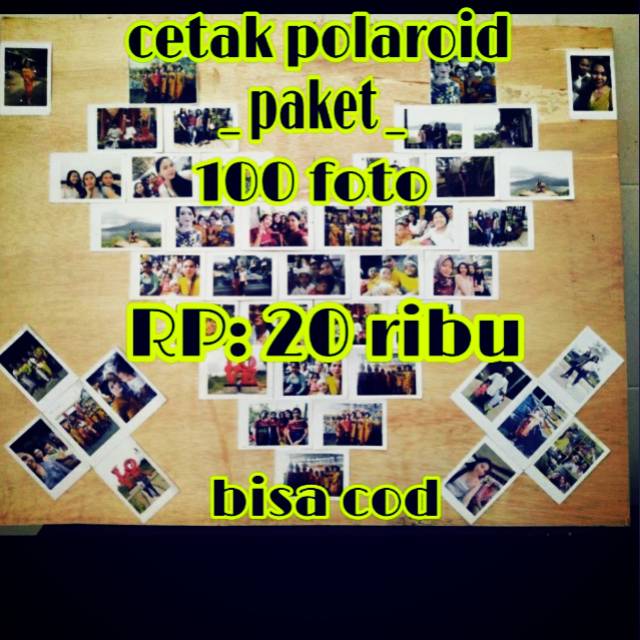 (COD) CETAK FOTO 100 LEMBAR UKURAN 2R CETAK FOTO POLAROID