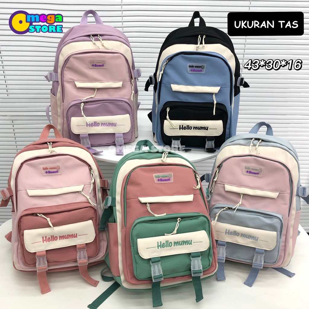 Tas Sekolah Anak Perempuan  Anti air Tas Anak Sekolah SD SMP SMA Tas Ransel Remaja Kekinian Terbaru Backpack Wanita 218