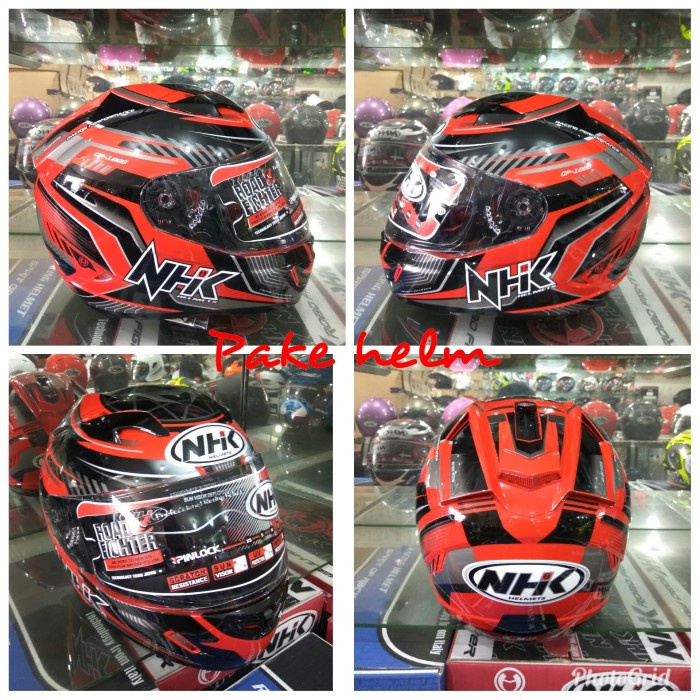 HELM NHK GP1000 PLASMA RED SILVER