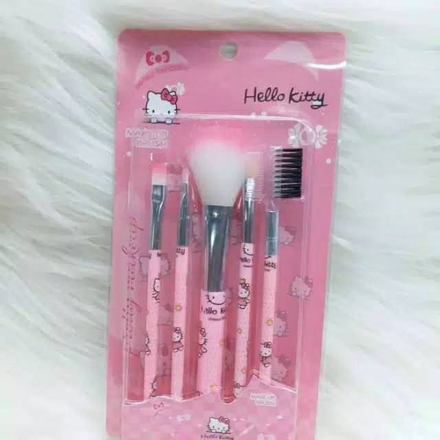 Kuas set mika hello kitty murah 5in1