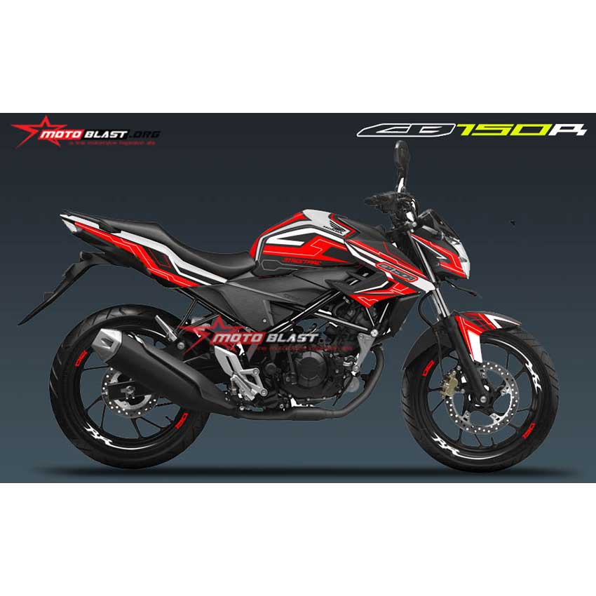 Decal Stiker New CB150R BLACK RED HITECH