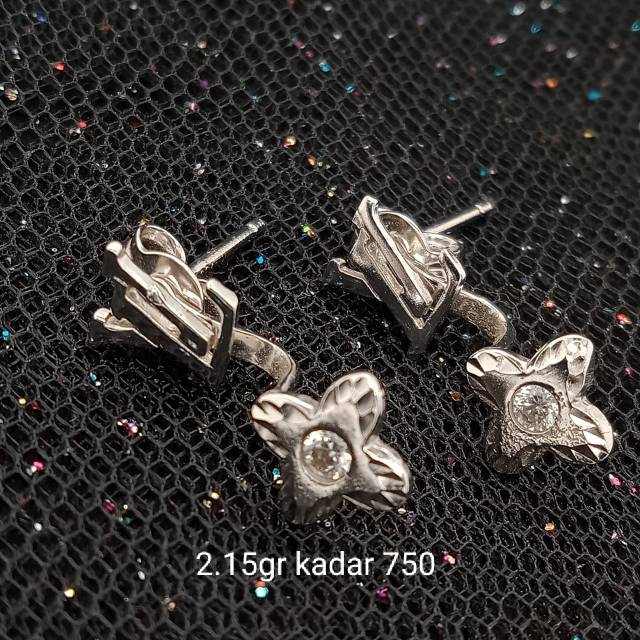 Anting Emas 17 K - Putih 2.15gr Kadar 750 - 2764