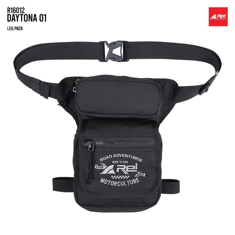 Tas Selempang Pria LEGPACK DAYTONA 01 AREI OUTDOORGEAR - Tas Paha Pria REI ORIGINAL DAYTONA 0.1 BLK 