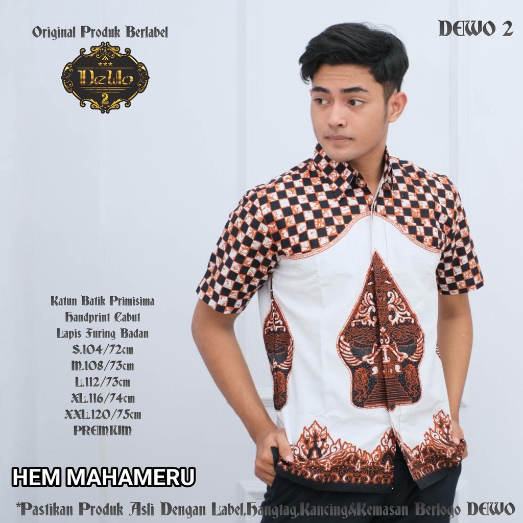 MAHAMERU DEWO BATIKSOLOAMANAH KEMEJA BAJU BATIK PRIA SOLO LENGAN PENDEK PANJANG LAPIS FURING ATASAN BATIK PREMIUM MODERN KATUN HALUS HEMKO AGATA KERISPARIH WISANGGENI MODHANG WISANGGENI MOCCA GENDEWA DEWO SEKARJAGAD INDRIYAWAN ADYATAMA SOGAN GENDEWA KLA