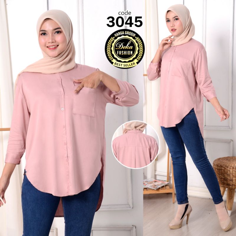 Kemeja wanita / Kemeja wanita botega katun twill 30s - 3045-1