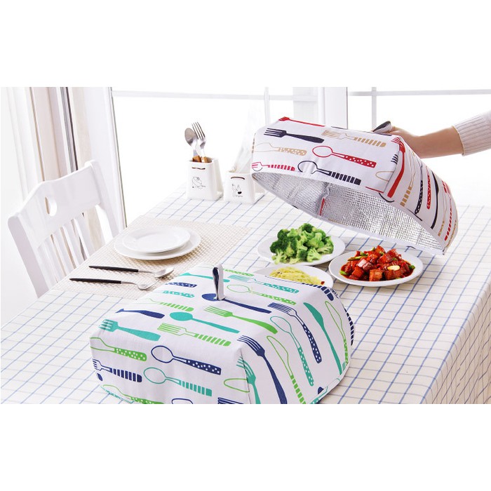 Tudung Saji Penahan Panas Bermotif Modern