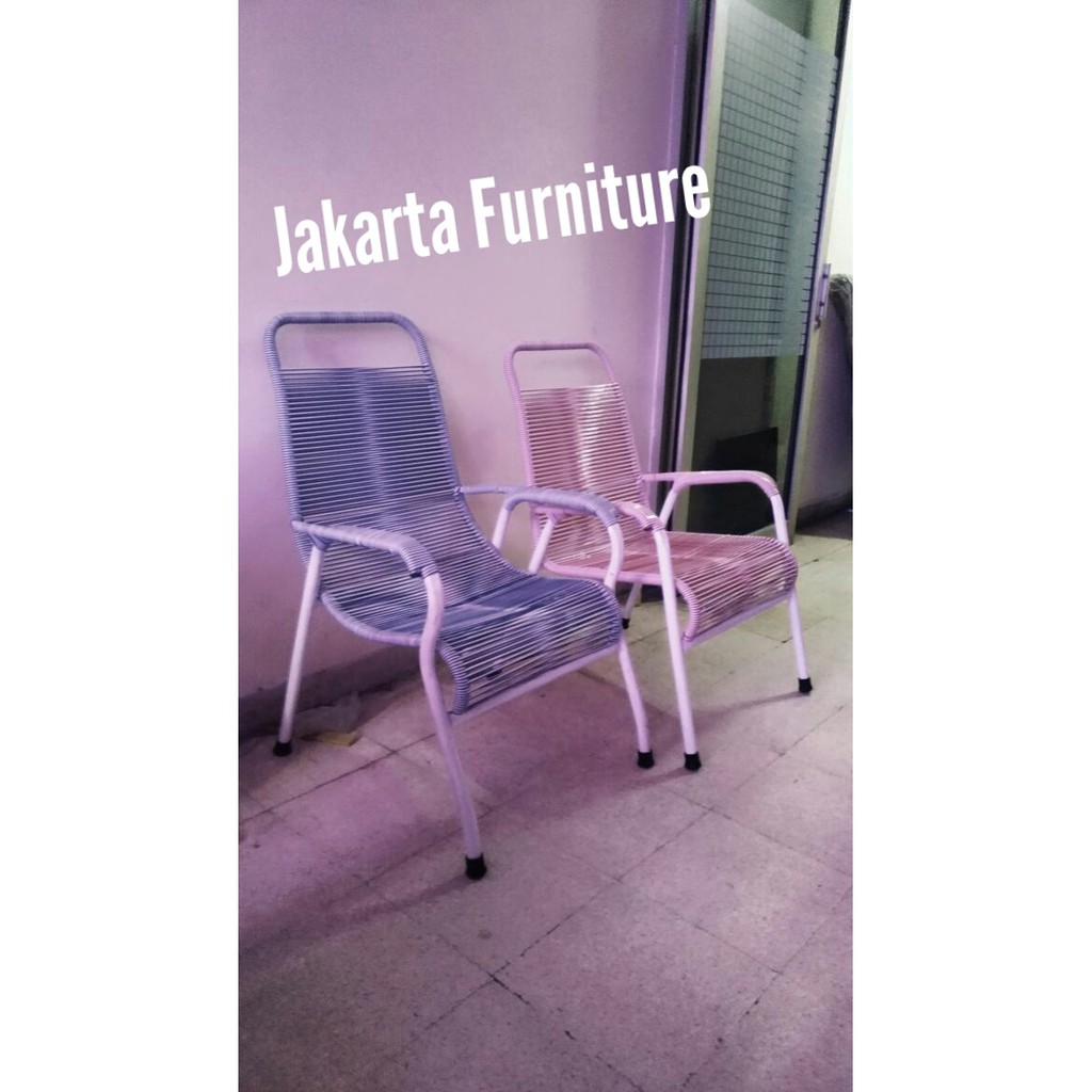 kursi besi tali plastik yy/ kursi santai
