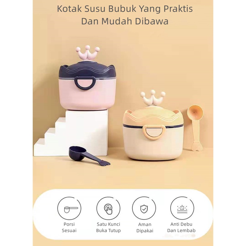 Wadah Susu Bubuk Bayi Kotak Susu Bayi 280gr/1820ml Kotak Penyimpanan Susu Bubuk Kotak Susu BPA Free CJ05