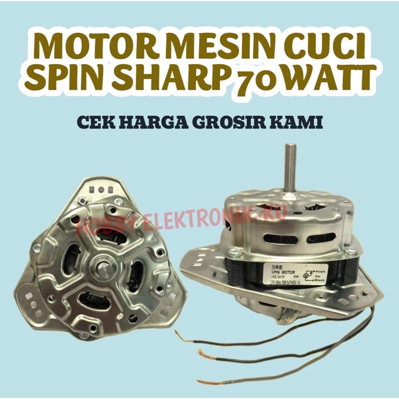 MOTOR MESIN CUCI SPIN SHARP 70W