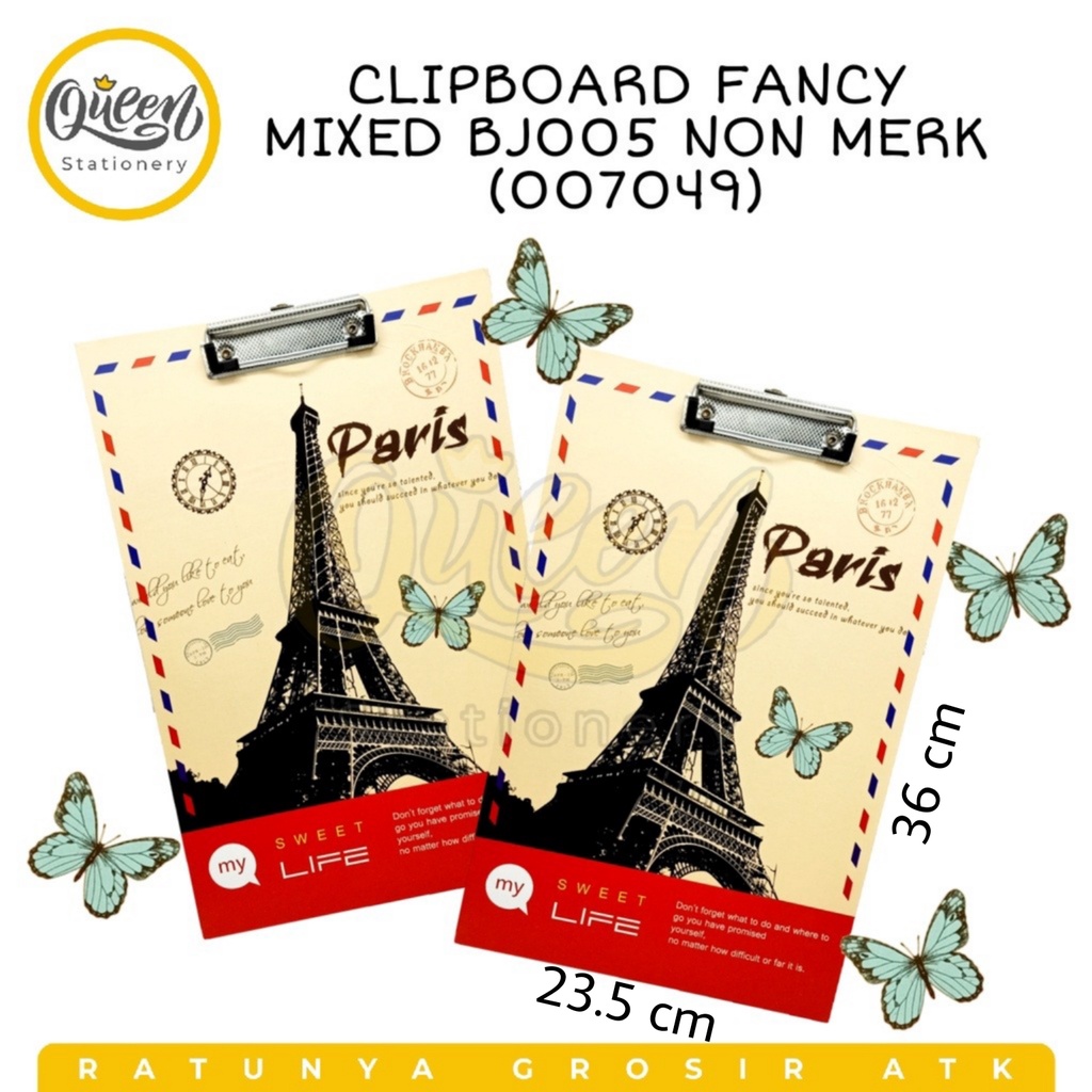 

CLIPBOARD FANCY BJ005 / PAPAN UJIAN / ALAS UJIAN / ALAS MENULIS (007049)