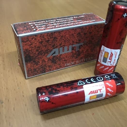 Elektronik kecil lainnya Baterai AWT RED BLACK 18650 3000Mah 50A 3.7V