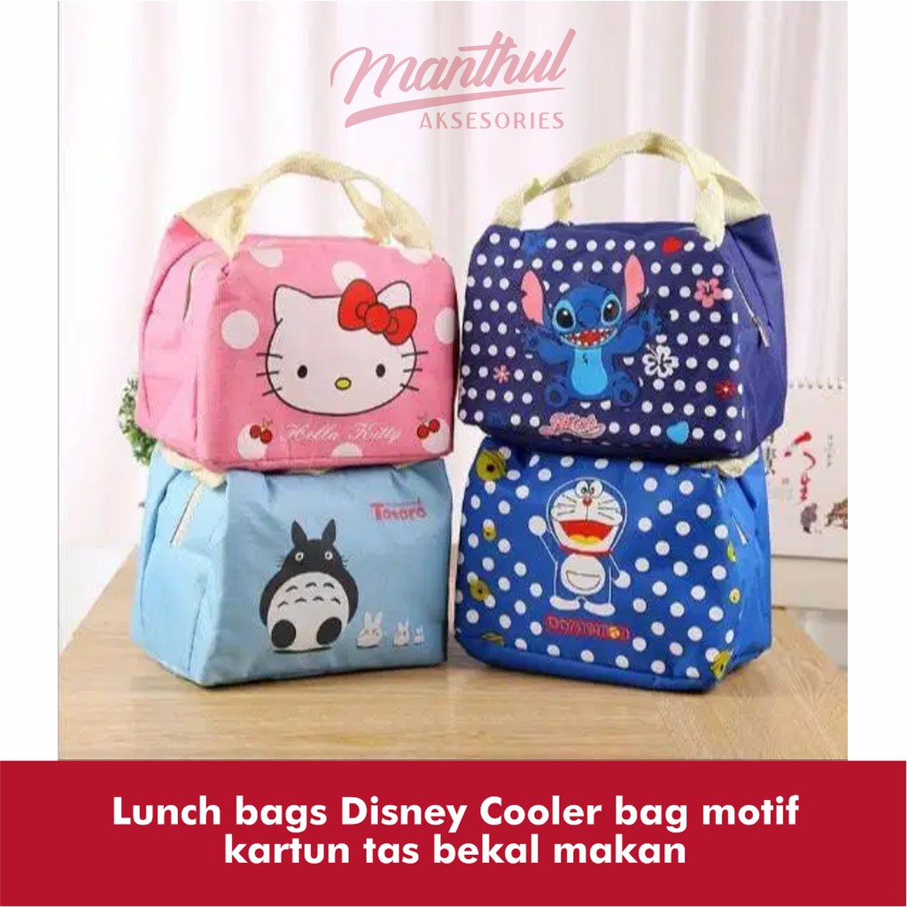 Lunch bags Disney Cooler bag motif kartun tas bekal makan