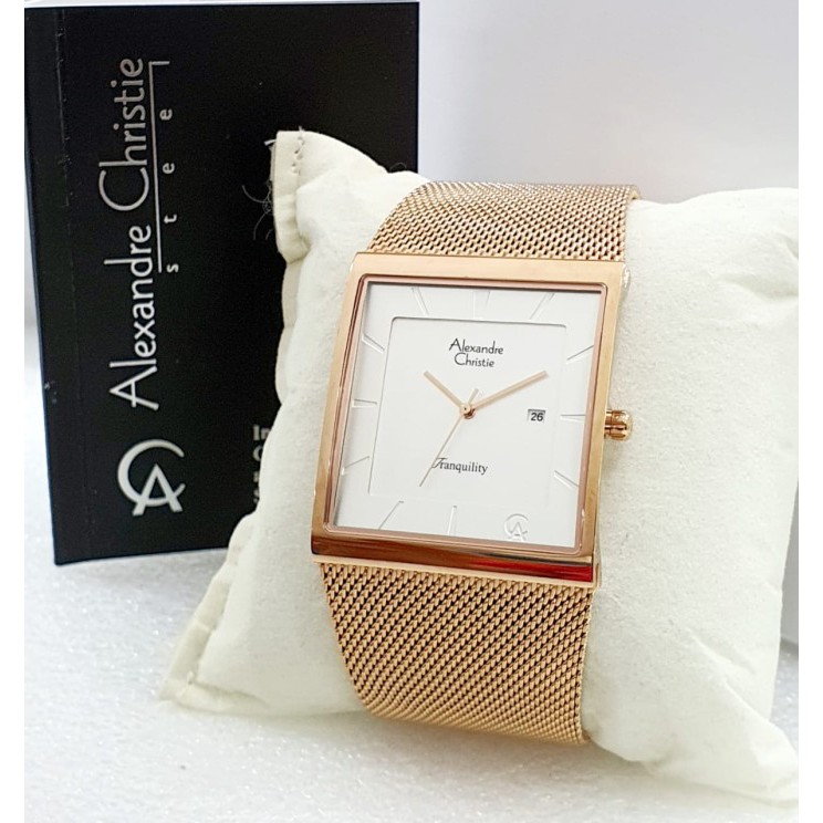 [ORIGINAL 100% ] ALEXANDRE CHRISTIE AC 8333 MD AC8333 ROSEGOLD / JAM TANGAN PRIA GARANSI RESMI 1THN