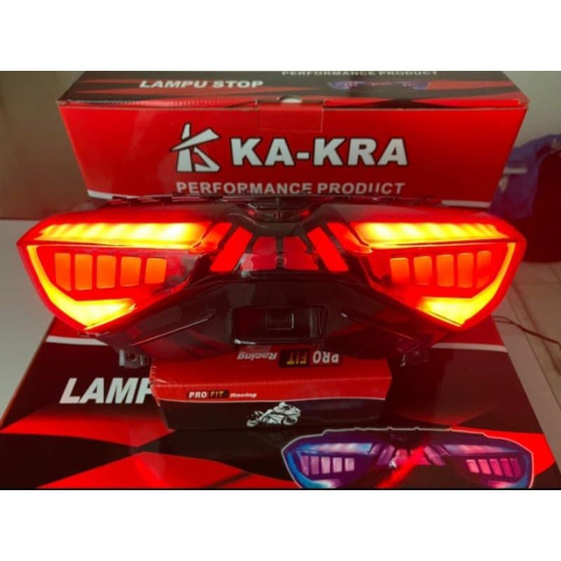 Lampu Stop Belakang LED Variasi Nmax 2020 2021 New Sen Kuning Running Senja Biru Stop Merah Ka-kra