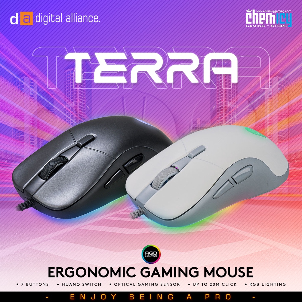 Digital Alliance Terra Ergonomic RGB Gaming Mouse