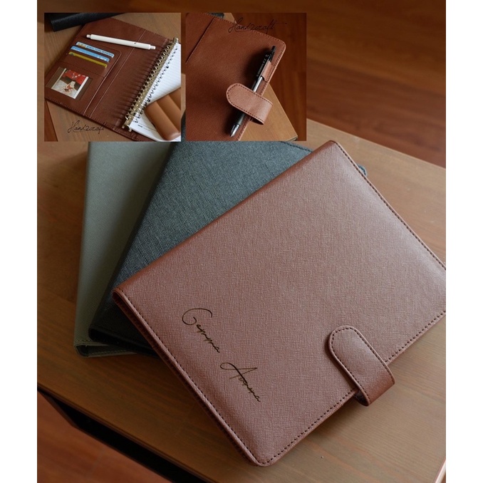 

Binder kulit A5 Custom Nama dan LOGO murah