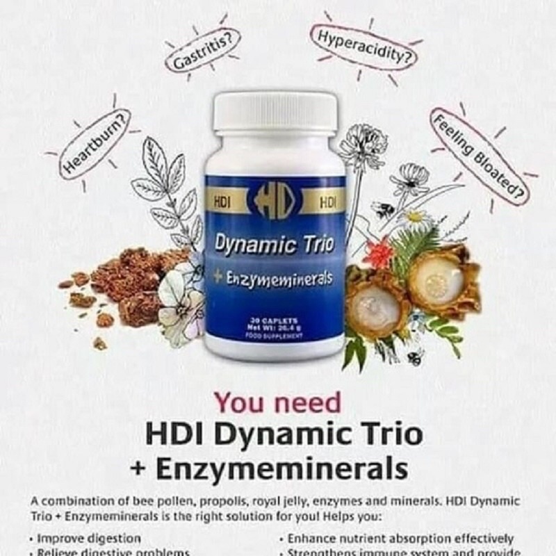 HDI DYNAMIC TRIO + ENZYMEMINERALS 30 TABLET ORIGINAL