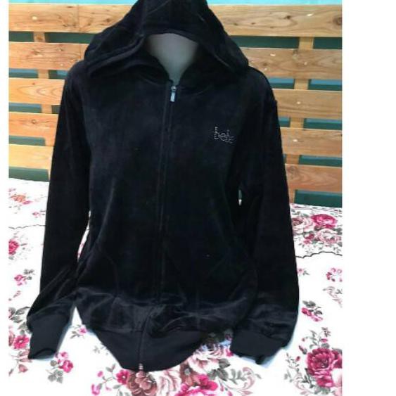 MBD Jacket Bebe bludru hitam _