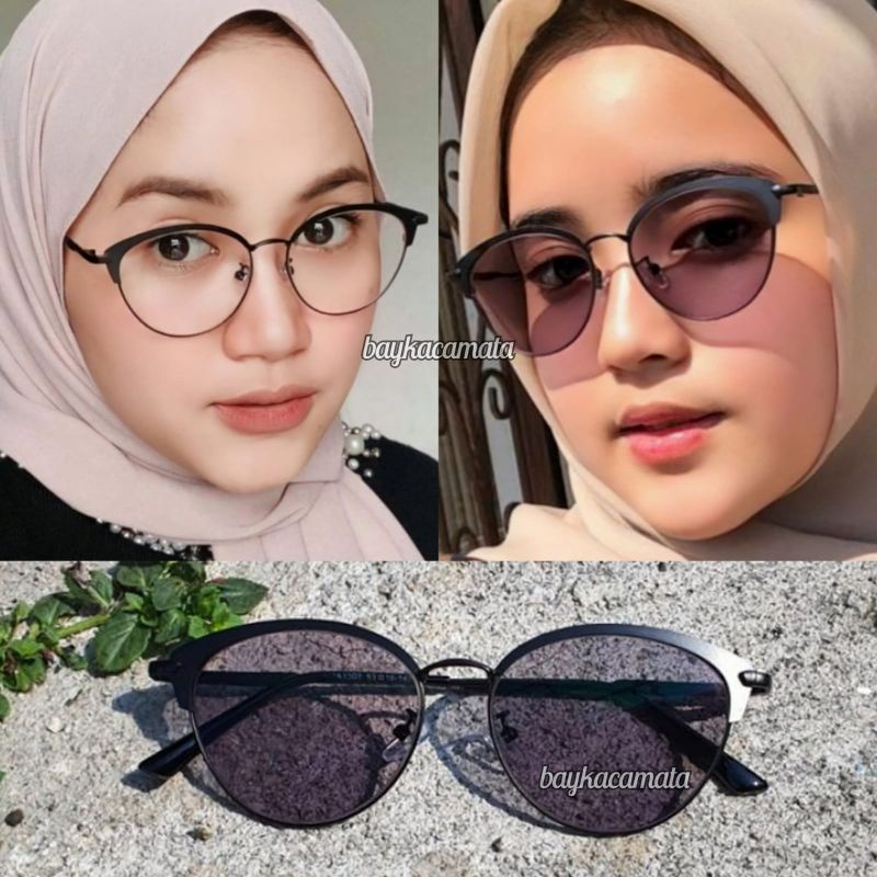 PAKET FOTOCROMIC frame 1307 kacamata wanita kacamata korea