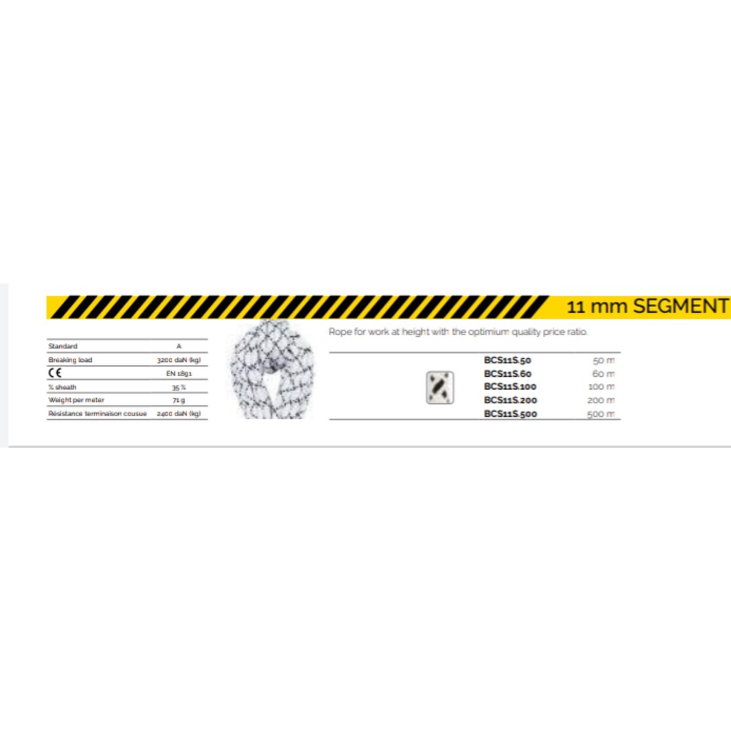 Beal tali karmantel Semi Statis 50mtr • Segment 11mm • Contract 10,5mm • Industri 10,5mm • Industri 11mm • Industri 11,5mm use in caving, rescue and rope access