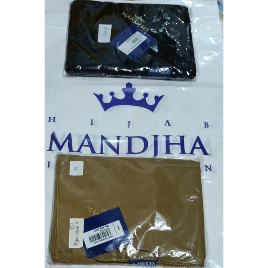 Mandjha2Pcs Polos Ivan Gunawan Fashion Hijab Non Parfum Olive & Hitam