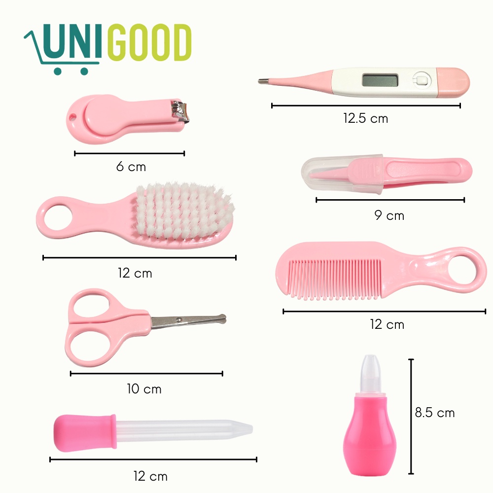 UNIGOOD - Baby Care Hair &amp; Nail Kit Set 8 in 1 Gift Set Alat Perawatan Bayi