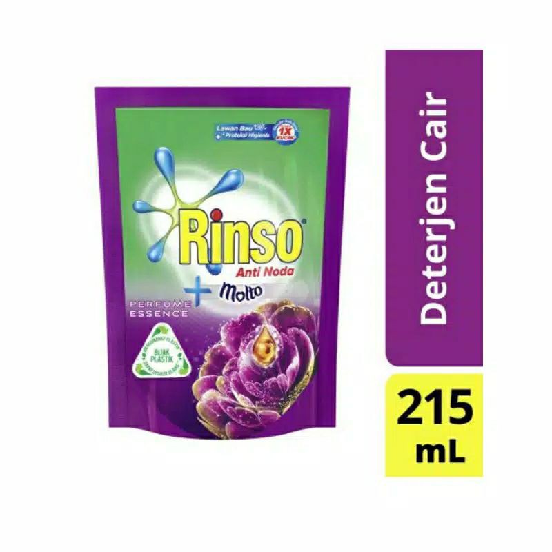 rinso molto 215ml/rinso cair 215ml/rinso molto deterjen 215ml/rinso cair/rinso