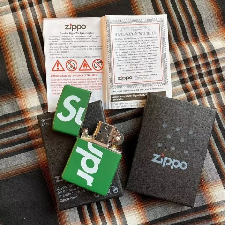 Zippo Matte SUPREME Hijau Grade Ori