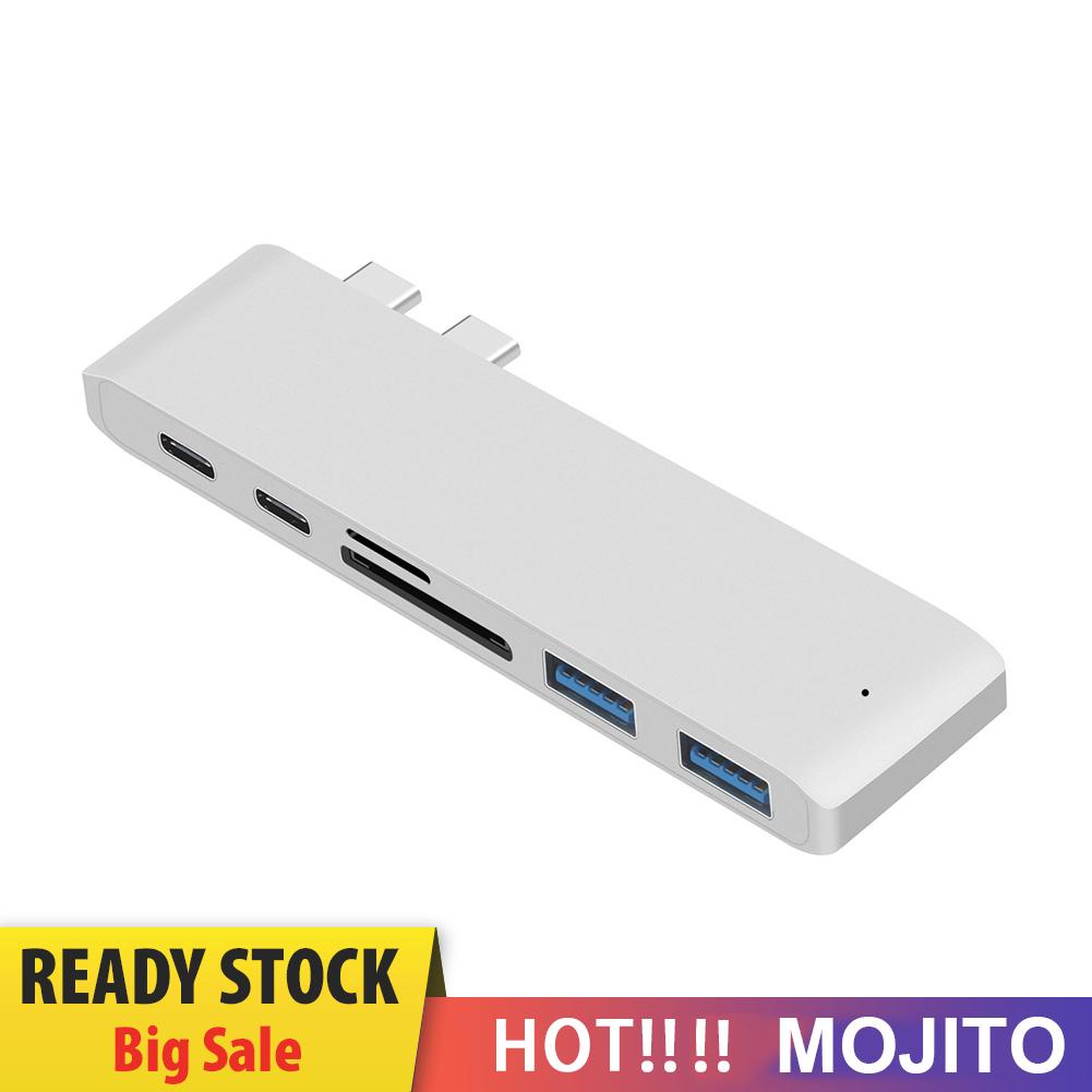 Adaptor Pembaca Kartu Tf Usb 3.0 Hub 2 Port Tipe C Untuk Macbook Pro Air