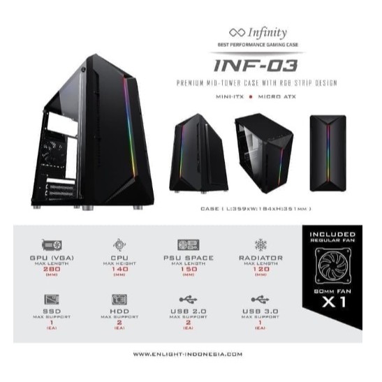 CASING INFINITY F03 + PSU 250 W INFINITY