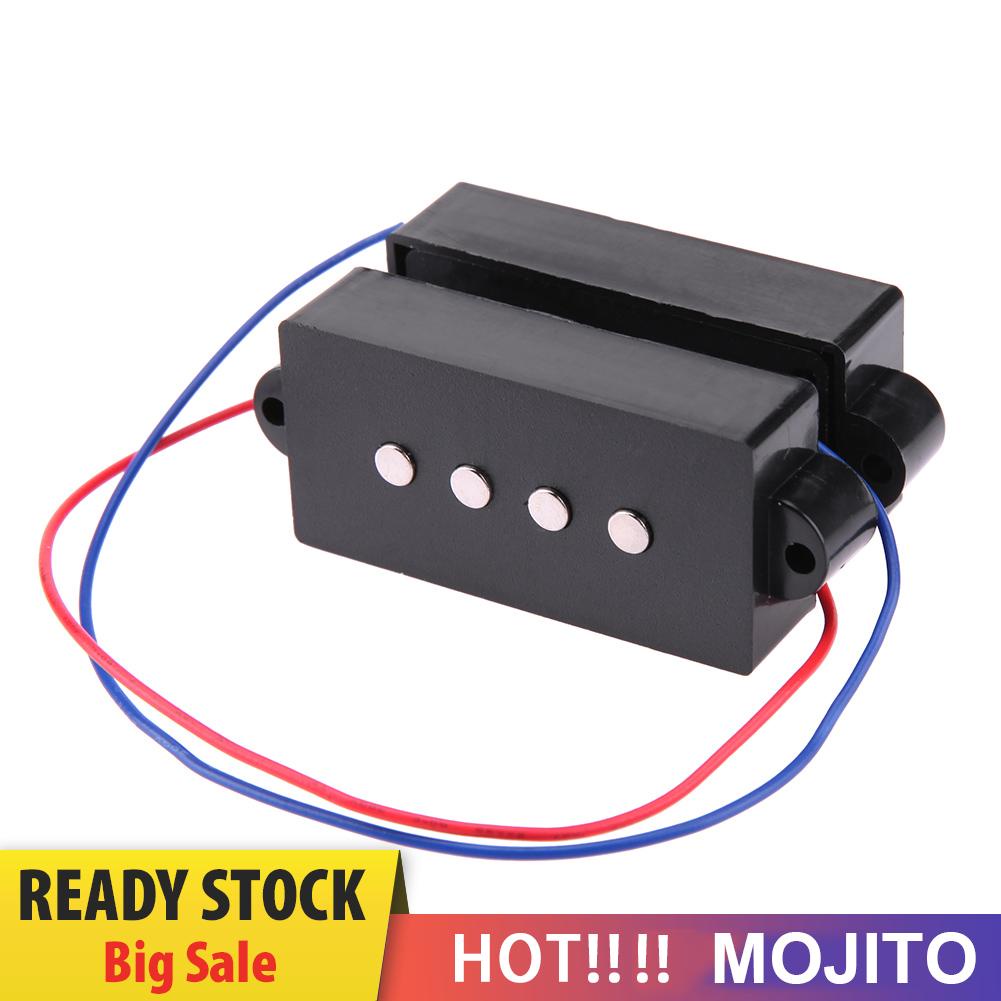 2pcs 4 Senar Noiseless Pickup Warna Hitam Untuk Pengganti Bass Presisi