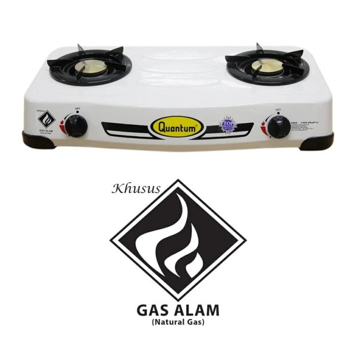 Kompor Gas Quantum Khusus Gas Alam / PGN / LNG / 2 Tungku QGC 201 DMPC