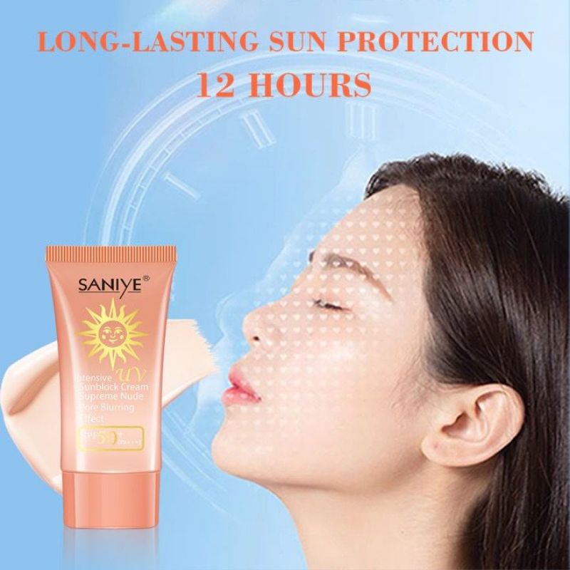 SANIYE Sunscreen SPF 50++ Cream tabir Surya/pelembab tabirsurya pemutih/SPF 50