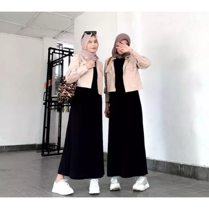 [LONG DRES RAJUT] BASIC INNER PREMIUM / BAJU LUARAN-DALEMAN WANITA TERBARU TANPA LENGAN