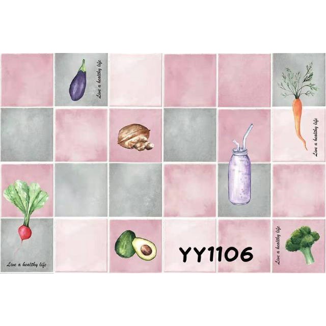 PROMO Sticker Dapur &amp; Kamar Mandi ANTI AIR, ANTI MINYAK Uk 45CM X 5M BISA COD