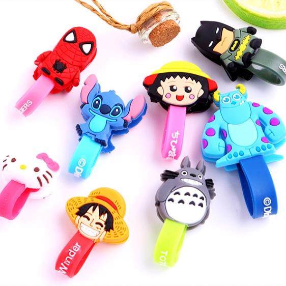 Penjepit Kabel Cord Holder Klip Ikat Cable Tie Pengikat Serbaguna Penggulung Karakter Kartun Lucu Anak Kabel Data Charger Headset Android iPhone Samsung