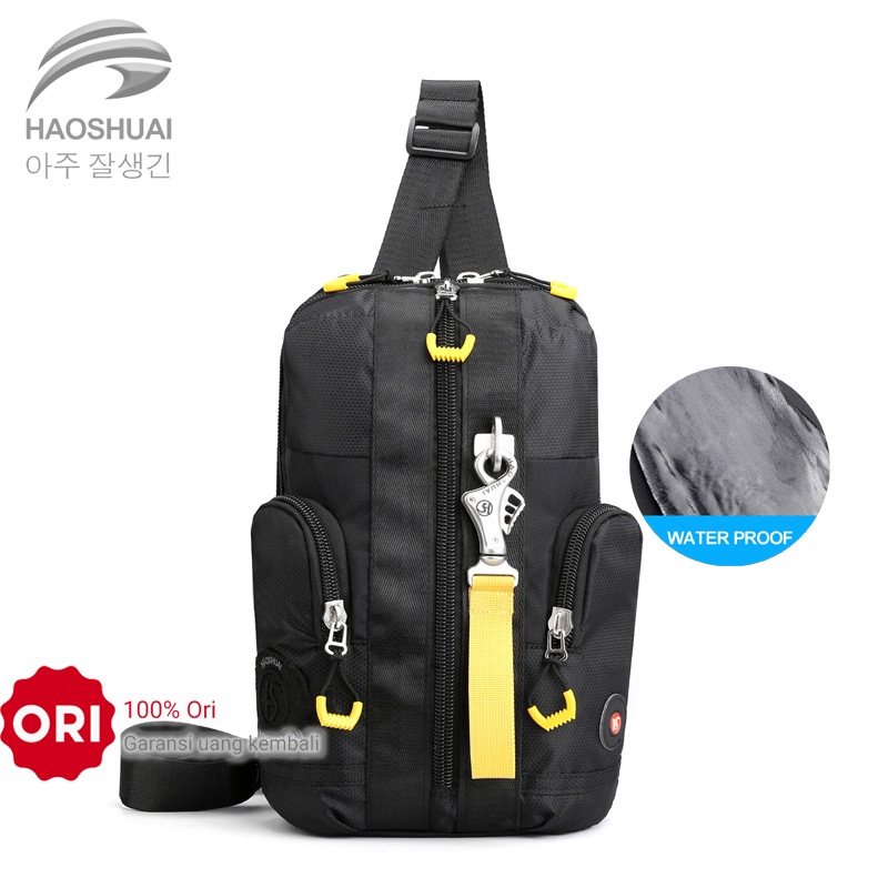 HAOSHUAI 338 Tas Selempang Pria Waistbag Pria Waterproof WATCHKITE WKOS