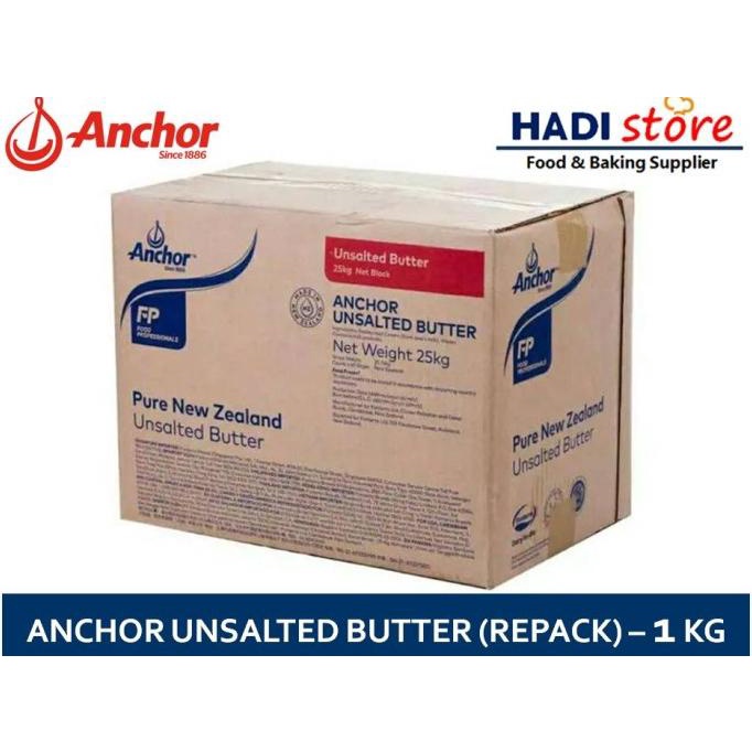 

BAYAR COD Anchor Unsalted Butter 1 Kg (Repack)
