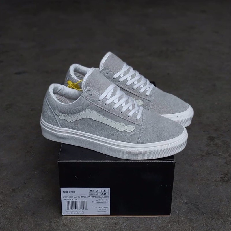 Jual Vans Old Skool Blends Grey Marshmallow | Shopee Indonesia