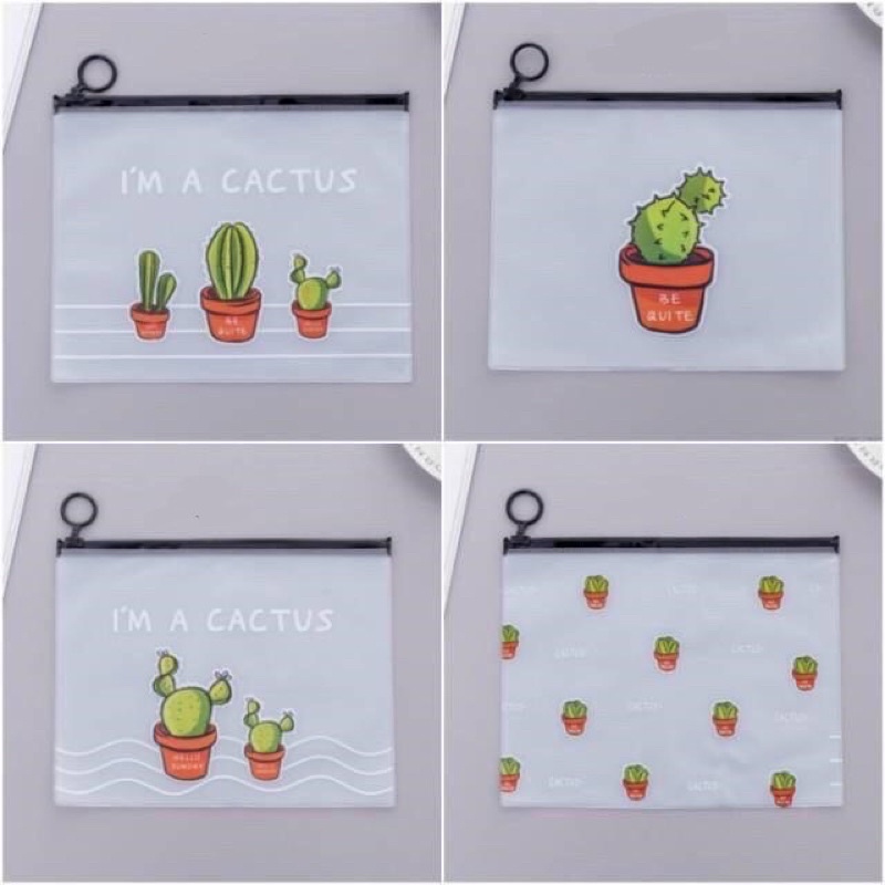 

tempat pensil ziplock kaktus