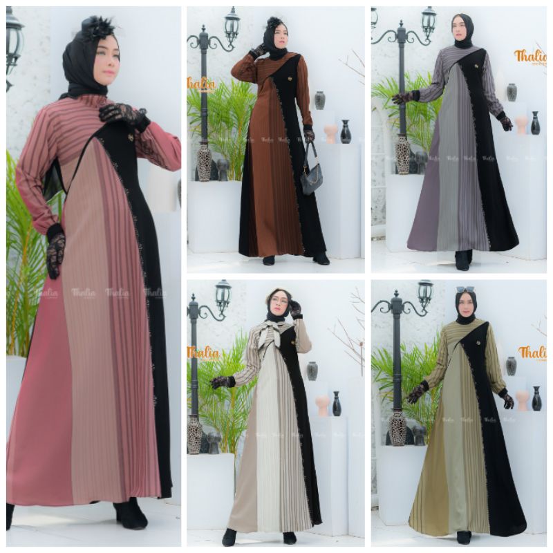 ROSELLA DRESS Bahan Aswan Mix Jatblack