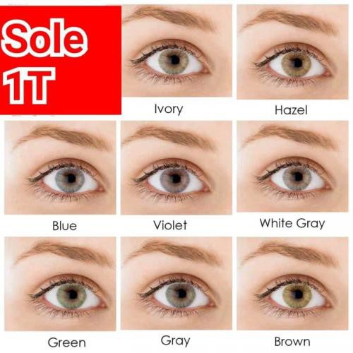 ORIGINAL EOS Sole 1T 1 Tone Warna Ivory White Gray Grey Whitegray Brown Hazel Blue Green Violet Lens