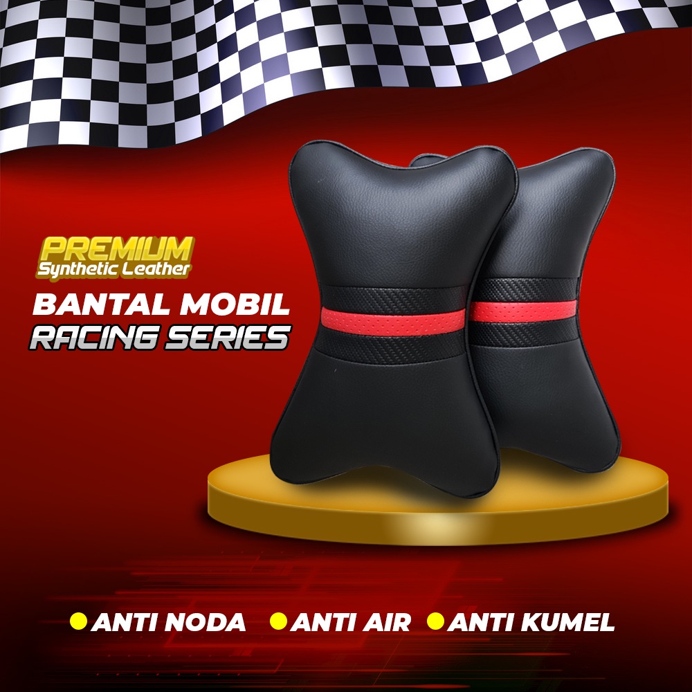 Bantal Mobil Kulit Sintetis - Racing Series