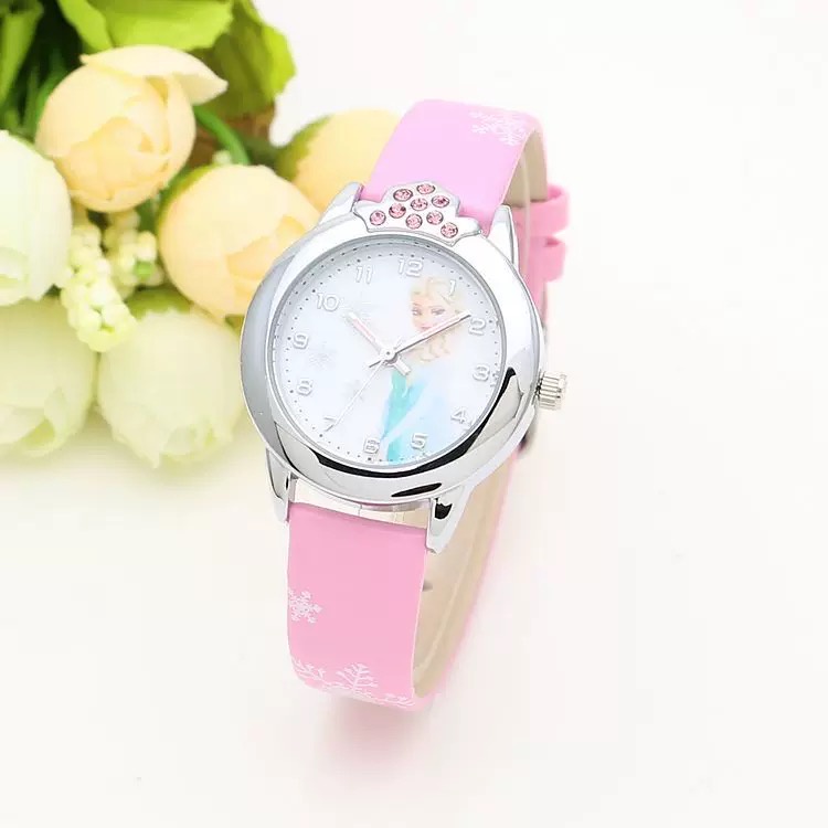 Jam Tangan Anak Perempuan Princess Elsa Anna Frozen (FREE BOX)